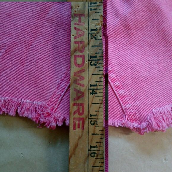Tgla Women's Skirt Mini Size XS Denim Pink Raw Hem NWT Beachy Barbie - Picture 7 of 7